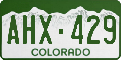 CO license plate AHX429