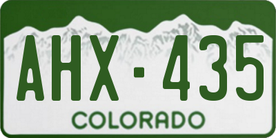 CO license plate AHX435