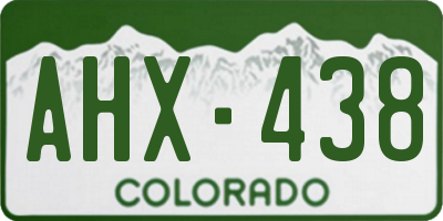 CO license plate AHX438