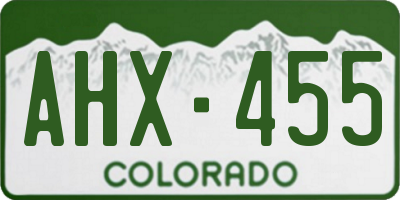 CO license plate AHX455