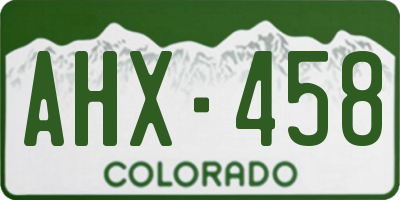 CO license plate AHX458