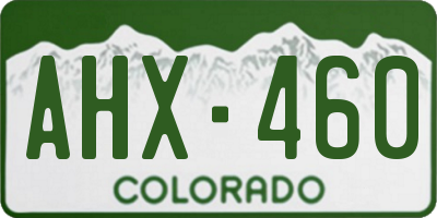 CO license plate AHX460