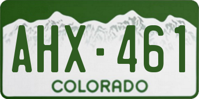 CO license plate AHX461