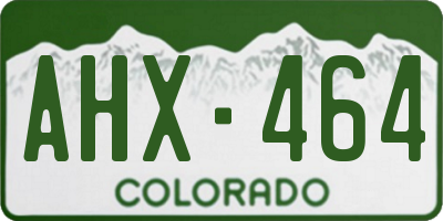 CO license plate AHX464