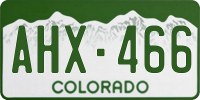 CO license plate AHX466