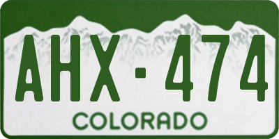 CO license plate AHX474
