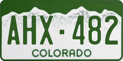 CO license plate AHX482