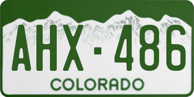 CO license plate AHX486