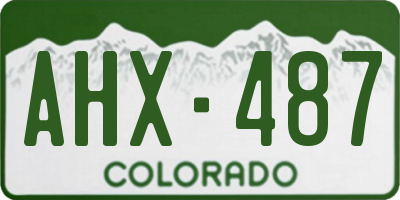 CO license plate AHX487