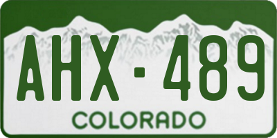 CO license plate AHX489