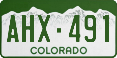 CO license plate AHX491