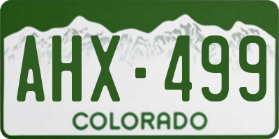 CO license plate AHX499