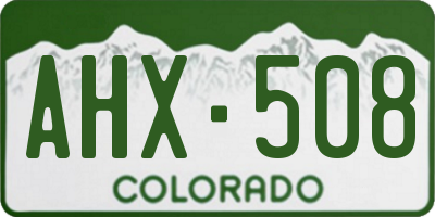 CO license plate AHX508