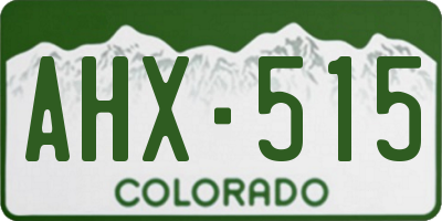 CO license plate AHX515