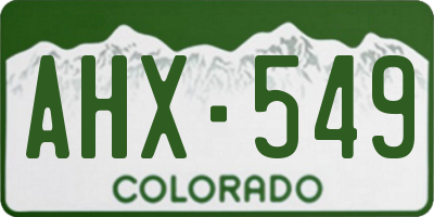 CO license plate AHX549