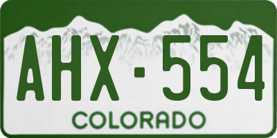 CO license plate AHX554