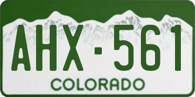 CO license plate AHX561