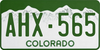 CO license plate AHX565