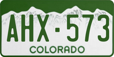 CO license plate AHX573