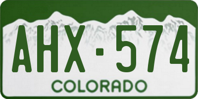 CO license plate AHX574