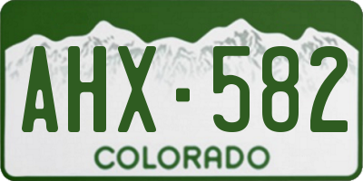 CO license plate AHX582