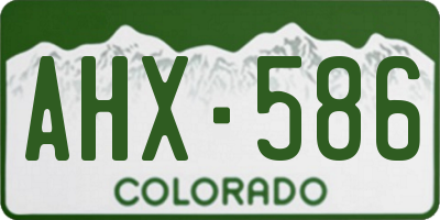 CO license plate AHX586