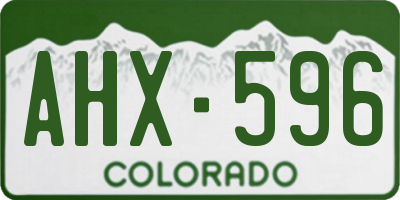 CO license plate AHX596