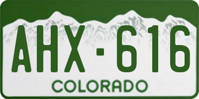 CO license plate AHX616