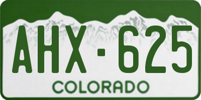CO license plate AHX625