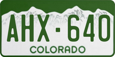 CO license plate AHX640