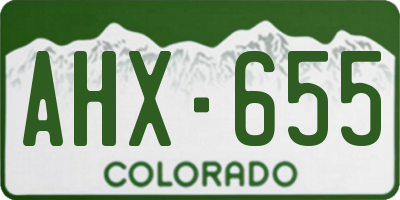 CO license plate AHX655
