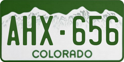 CO license plate AHX656