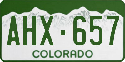 CO license plate AHX657