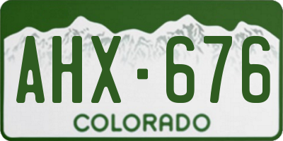 CO license plate AHX676