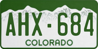 CO license plate AHX684