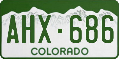 CO license plate AHX686