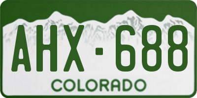 CO license plate AHX688