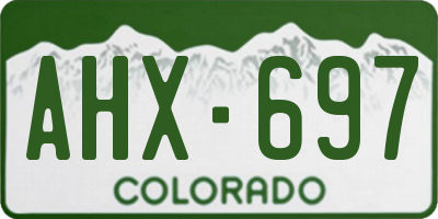 CO license plate AHX697
