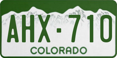 CO license plate AHX710