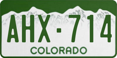 CO license plate AHX714