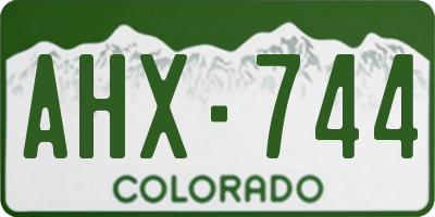 CO license plate AHX744