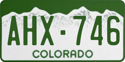 CO license plate AHX746