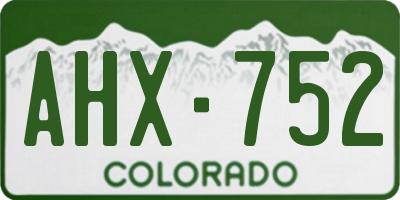 CO license plate AHX752