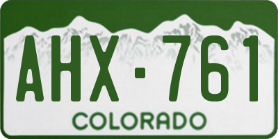 CO license plate AHX761