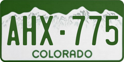 CO license plate AHX775