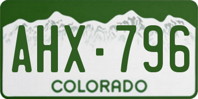 CO license plate AHX796