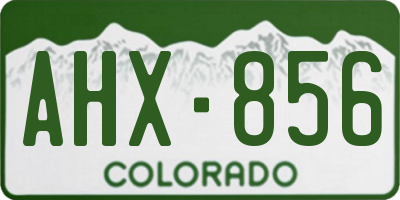 CO license plate AHX856