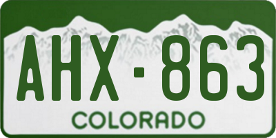 CO license plate AHX863