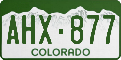 CO license plate AHX877