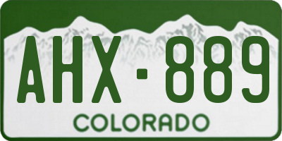 CO license plate AHX889